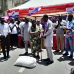 Aspiring MP For Odododiodoo Constituency Hon. Manaf Sowah distributes Maize And Cash To Party Supporters