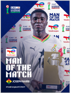 Joseph Narbi Named Man of the Match in Ghana’s Victory Over South Africa